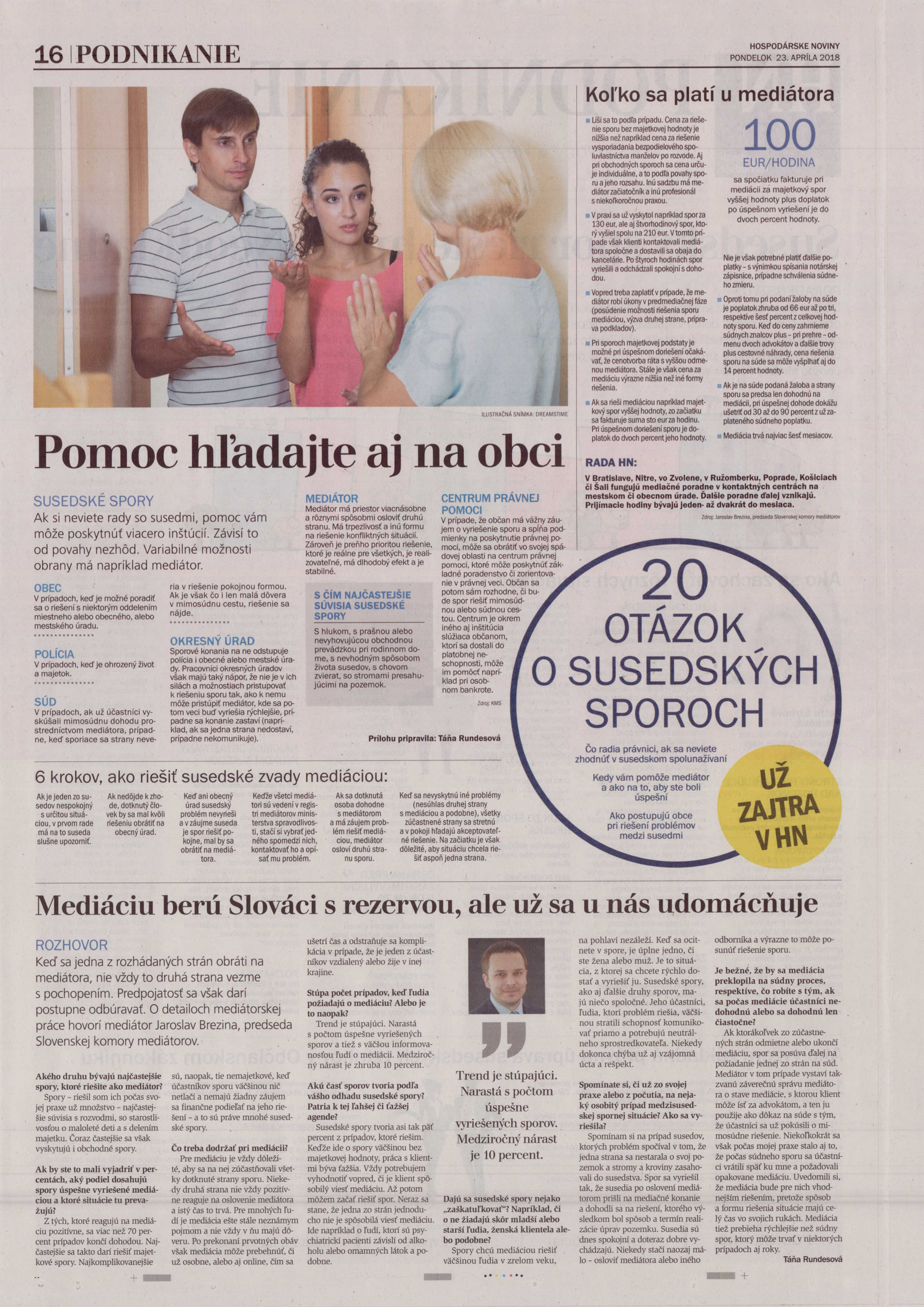 Susedské spory - mediátor