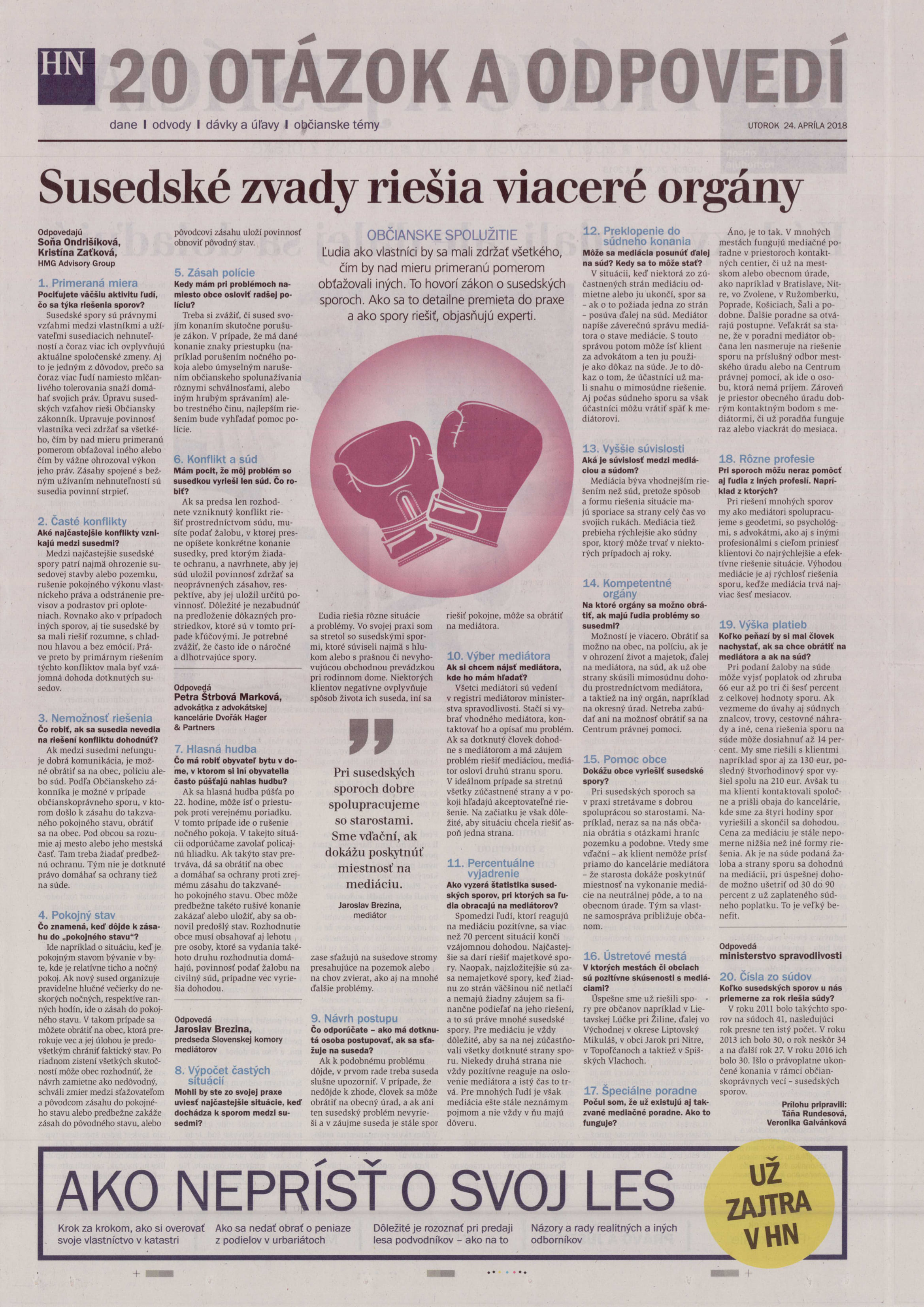 Susedské spory - 20 otázok a odpovedí
